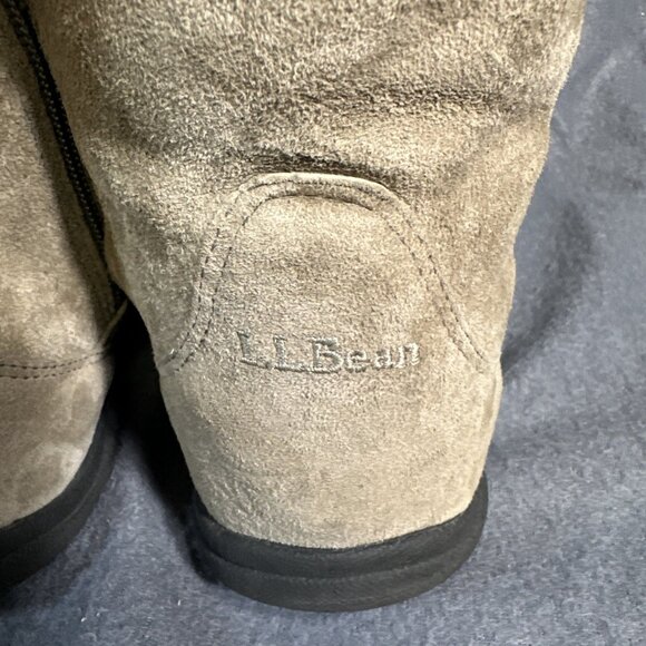 L.L. Bean Womens Winter Boots Brown Side Zipper Faux Fur Lined Boots Size 9.5 - Picture 5 of 16